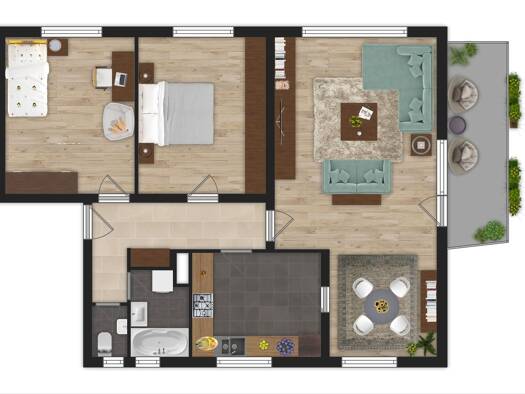 Wohnung zum Kauf 369.000 € 3 Zimmer 96 m² Dettingen Konstanz 78465