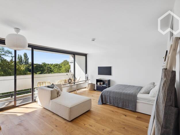 Studio zur Miete Wohnen auf Zeit 1.880 € 1 Zimmer 42 m² frei ab sofort Moosach München 80637