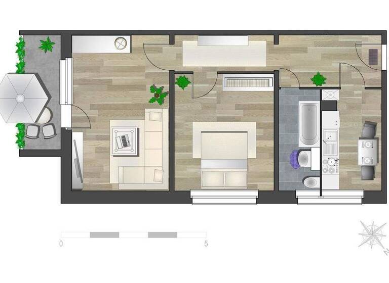 Wohnung zur Miete 333 € 2 Zimmer 55,6 m² 4. Geschoss frei ab 15.04.2026 Brückenstr. 41 Zentrum Chemnitz 09111