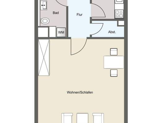 Studio zum Kauf 125.000 € 1 Zimmer 43 m² Gohlis-Süd Leipzig 04155