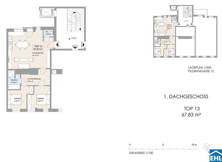 Wohnung zum Kauf - Erstbezug 549.000 € 3 Zimmer 67,8 m² Pilgramgasse Wien,Margareten 1050