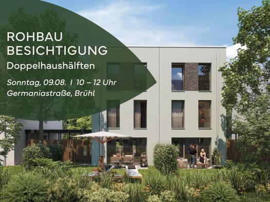 Doppelhaushälfte zum Kauf - Erstbezug provisionsfrei 610.550 € 5 Zimmer 150,4 m² 187 m² Grundstück frei ab sofort Germaniastraße 22b Brühl 68782