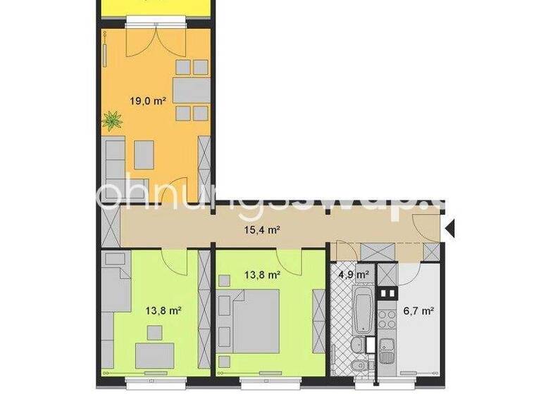 Studio zur Miete Tauschwohnung 593 € 3 Zimmer 75 m² 9. Geschoss Friedrichsfelde Berlin 10319
