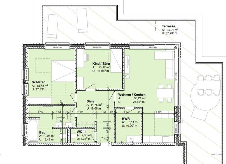 Penthouse zum Kauf - Erstbezug provisionsfrei 459.000 € 3 Zimmer 125,7 m² 2. Geschoss Obenstrohe Varel / Obenstrohe 26316