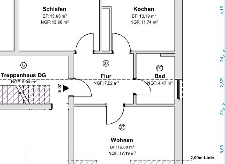 Wohnung zur Miete 620 € 2 Zimmer 55 m² Geschoss 2/3 frei ab sofort Siegfriedstraße 6 Annen Witten 58453