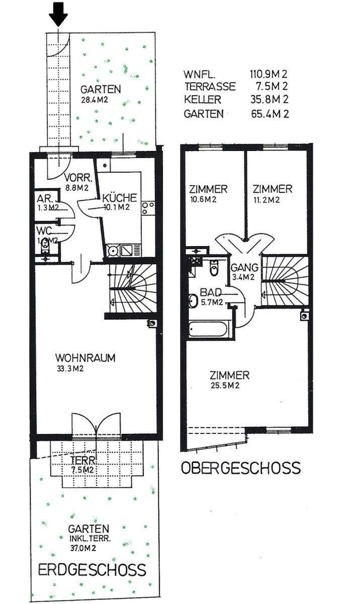 Reihenmittelhaus zur Miete 1.699 € 4 Zimmer 110,9 m²<br/>Wohnfläche Perchtoldsdorf 2380