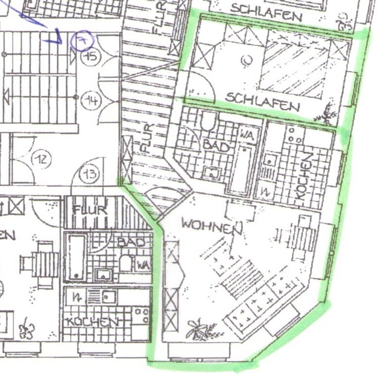 Wohnung zur Miete 295 € 2 Zimmer 53,4 m²<br/>Wohnfläche 3.<br/>Geschoss ab sofort<br/>Verfügbarkeit Schüffnerstr.7 we 14 Sonnenberg 215 Chemnitz 09130