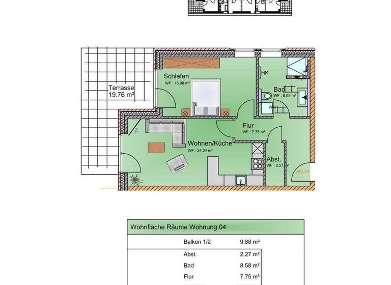 Terrassenwohnung zum Kauf provisionsfrei 360.000 € 2 Zimmer 68,8 m² frei ab sofort Buxtehude 21614