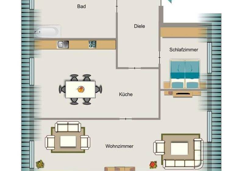 Wohnung zur Miete 619 € 3,5 Zimmer 66,5 m² 2. Geschoss Thusneldastraße 48 Karnap Essen 45329