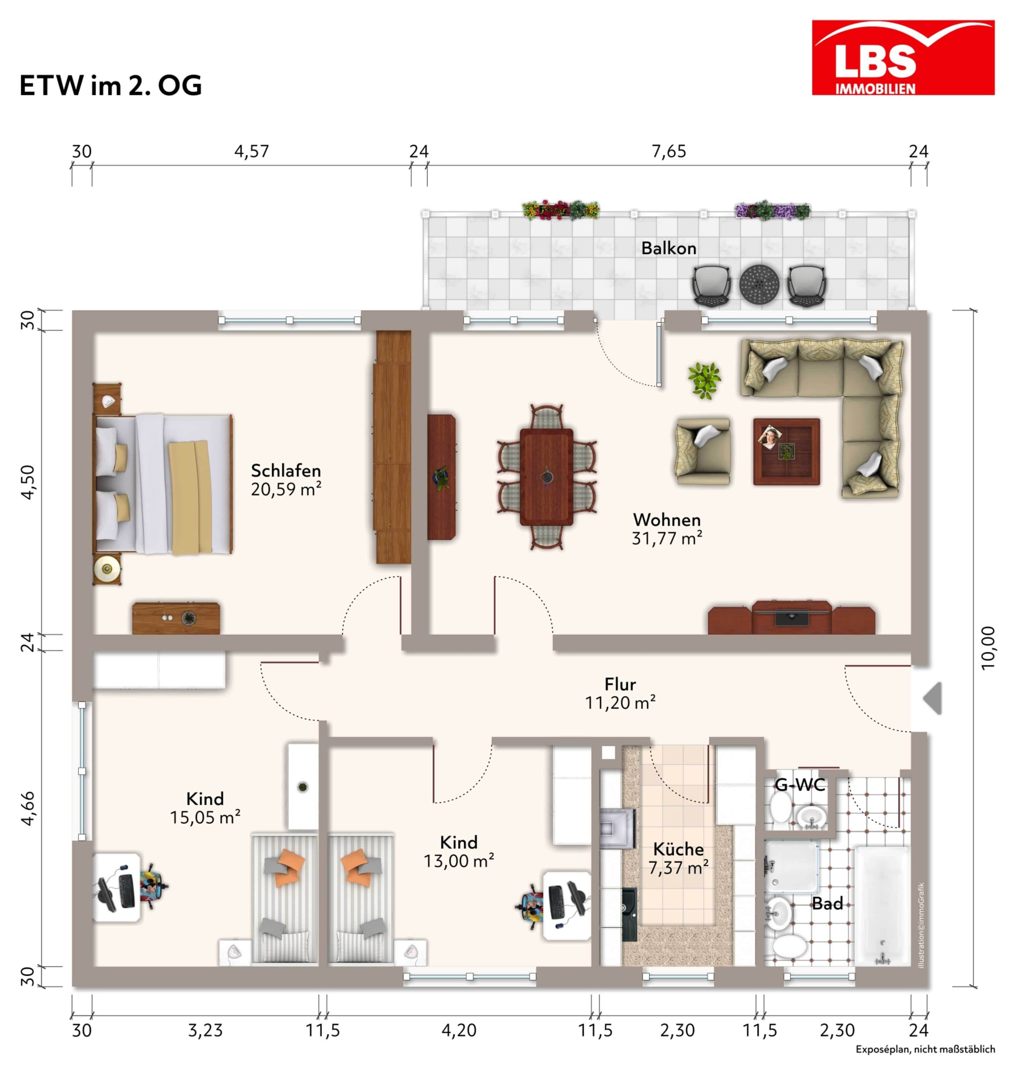 Wohnung zum Kauf 375.000 € 4 Zimmer 110 m²<br/>Wohnfläche 2.<br/>Geschoss Bischofsheim Maintal 63477