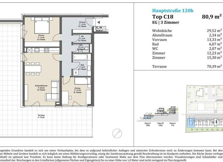 Wohnung zum Kauf - Erstbezug 459.000 € 3 Zimmer 81,6 m² EG Hauptstraße Laßnitzhöhe 8301