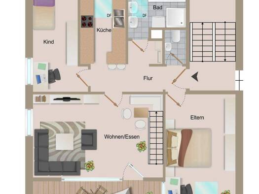 Wohnung zum Kauf 325.000 € 3 Zimmer 77 m² 3. Geschoss frei ab sofort Oeffingen Fellbach 70736