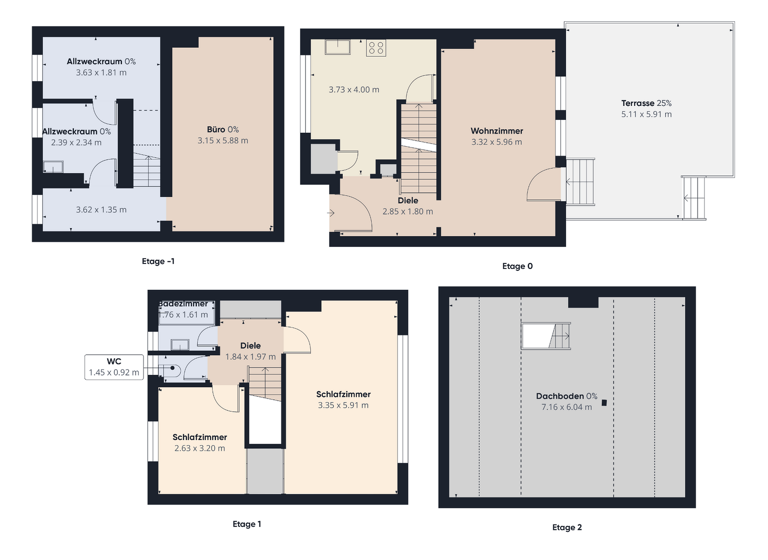 Reihenmittelhaus zum Kauf 249.000 € 3 Zimmer 73 m² 233 m² Grundstück Deichhorst Delmenhorst 27753