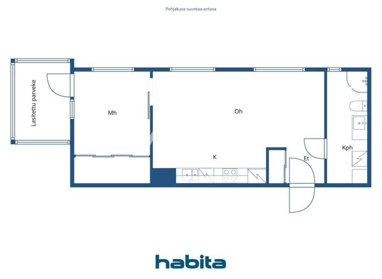 Studio zum Kauf 232.500 € 2 Zimmer 49,5 m² 5. Geschoss Radiokatu 19 Helsinki 00240