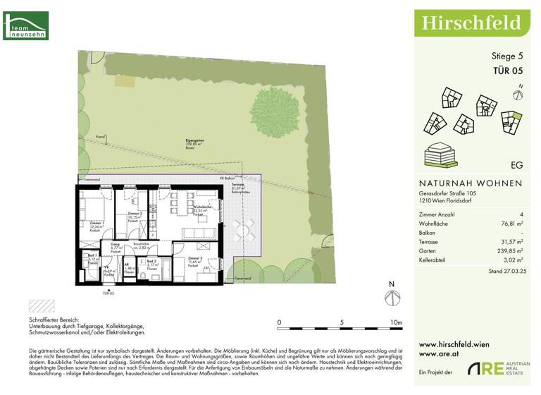 Wohnung zum Kauf - Erstbezug provisionsfrei 474.400 € 4 Zimmer 76,8 m² EG Gerasdorfer Straße 105 Wien 1210