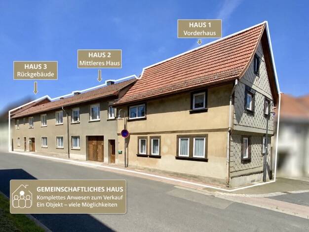Mehrfamilienhaus zum Kauf 130.000 € 11 Zimmer 180 m² 500 m² Grundstück frei ab 31.12.2026 Höngeda Weinbergen 99998