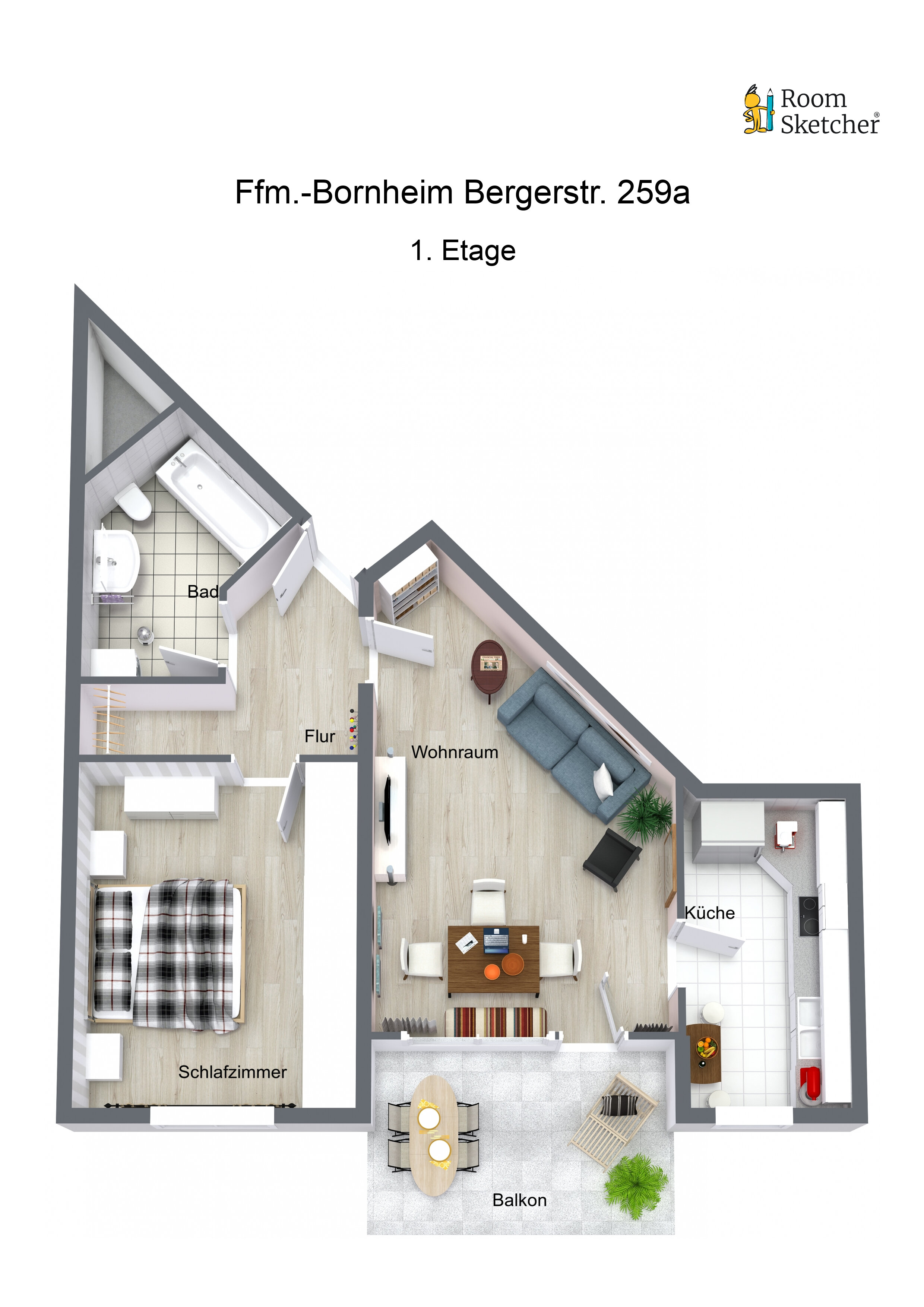 Wohnung zum Kauf 389.000 € 2 Zimmer 59,2 m²<br/>Wohnfläche 1.<br/>Geschoss 16.02.2025<br/>Verfügbarkeit Bergerstr. 259a-b Bornheim Frankfurt am Main 60385