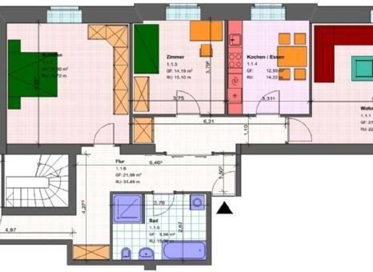Wohnung zur Miete 740 € 3 Zimmer 122,1 m²<br/>Wohnfläche EG<br/>Geschoss 01.07.2025<br/>Verfügbarkeit Bahnhofstraße 43 Mitte Cottbus 03046