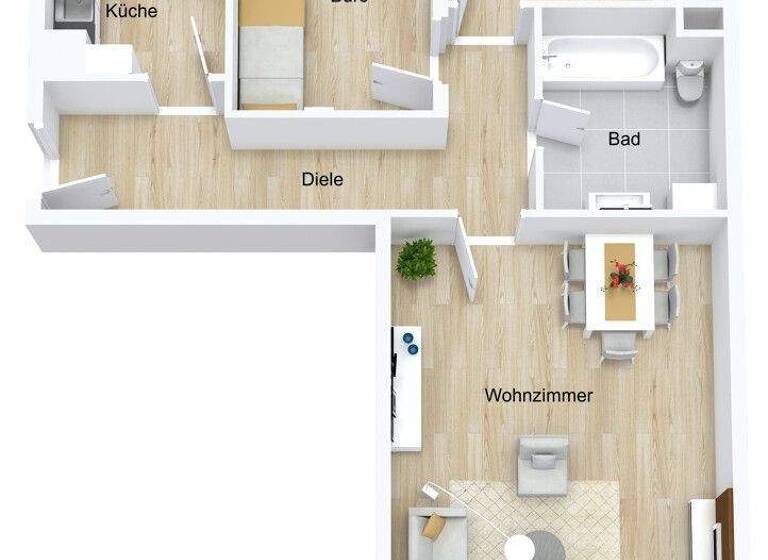 Wohnung zum Kauf 210.800 € 3 Zimmer 82,2 m² Durmersheim 76448