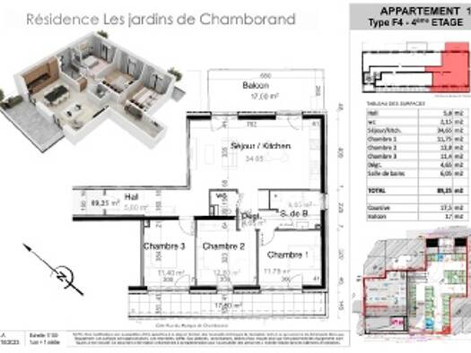 Wohnung zum Kauf 376.950 € 5 Zimmer 89 m² Centre Ville Sarreguemines 