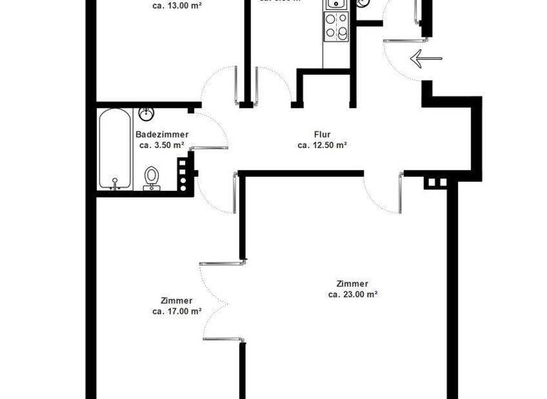 Wohnung zum Kauf 395.000 € 3 Zimmer 81 m² Winterhude Hamburg 22297