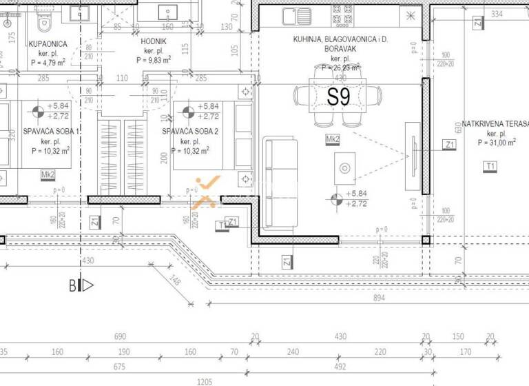 Wohnung zum Kauf 408.960 € 3 Zimmer 115 m² 2. Geschoss Jazine - Bili brig