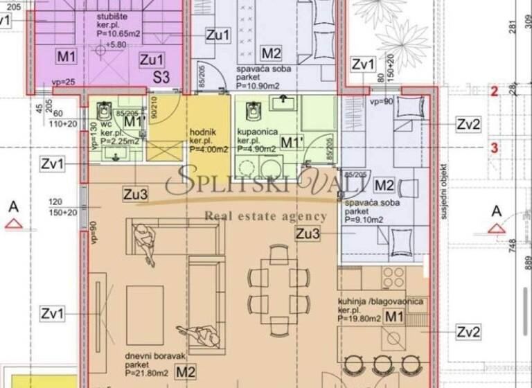 Studio zum Kauf 262.000 € 1 Zimmer 73 m² 1. Geschoss Kastela