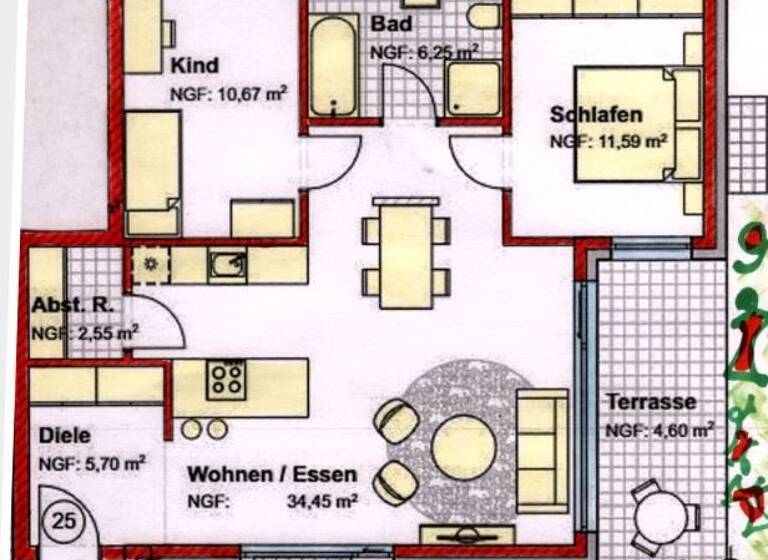 Terrassenwohnung zum Kauf provisionsfrei 3 Zimmer 73,8 m²<br/>Wohnfläche 1.<br/>Geschoss Heilsbronn Heilsbronn 91560