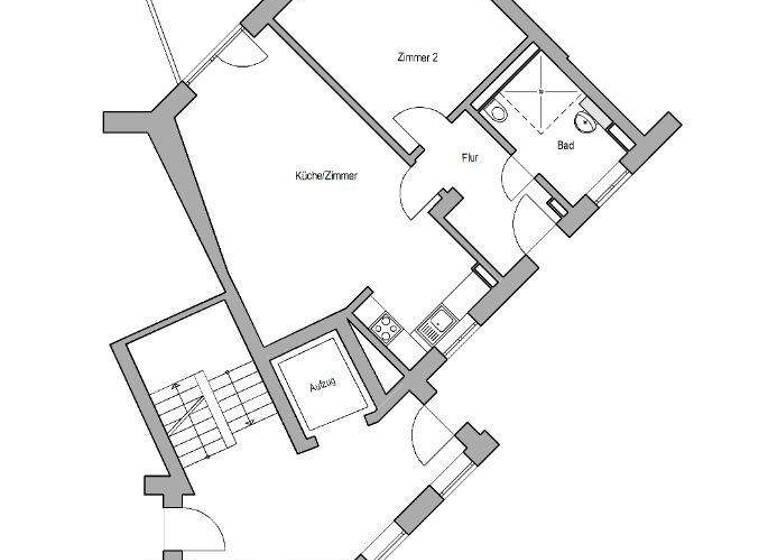 Wohnung zur Miete 748 € 2 Zimmer 66,8 m² 2. Geschoss frei ab 01.06.2026 Goldaper Str. 2 Stieghorst Bielefeld 33605