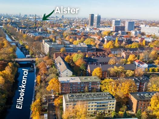 Wohnung zum Kauf 379.000 € 2 Zimmer 49 m² Barmbek-Süd Hamburg Uhlenhorst 22081