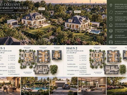 Grundstück zum Kauf 2.566.000 € 2.532 m² Grundstück Angermund Düsseldorf 40489