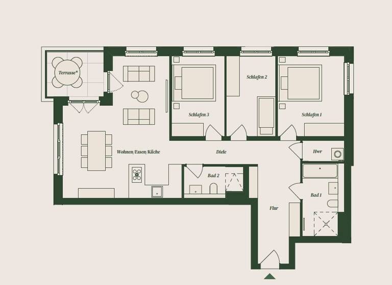 Wohnung zum Kauf provisionsfrei 1.122.012 € 4 Zimmer 103,9 m²<br/>Wohnfläche Dahlem Berlin 14169