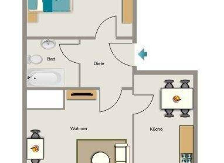 Wohnung zur Miete 407 € 2,5 Zimmer 46,2 m² EG frei ab 01.05.2026 Ricarda-Huch-Straße 37 Hüls Marl 45772