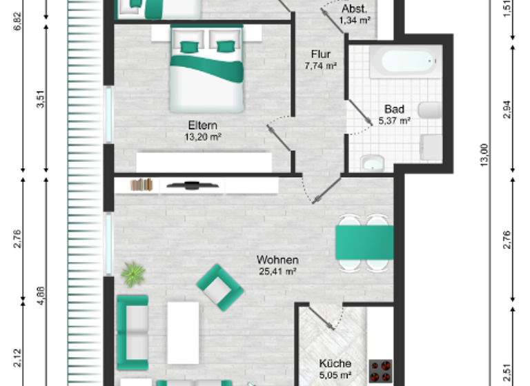Wohnung zum Kauf 207.000 € 3 Zimmer 73 m² 2. Geschoss Ofenerdiek Oldenburg 26125