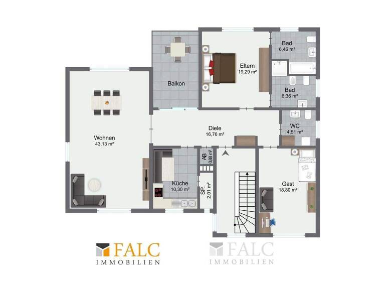 Wohnung zum Kauf 409.000 € 3 Zimmer 132 m² 1. Geschoss frei ab sofort Trier-Nord Trier 54292