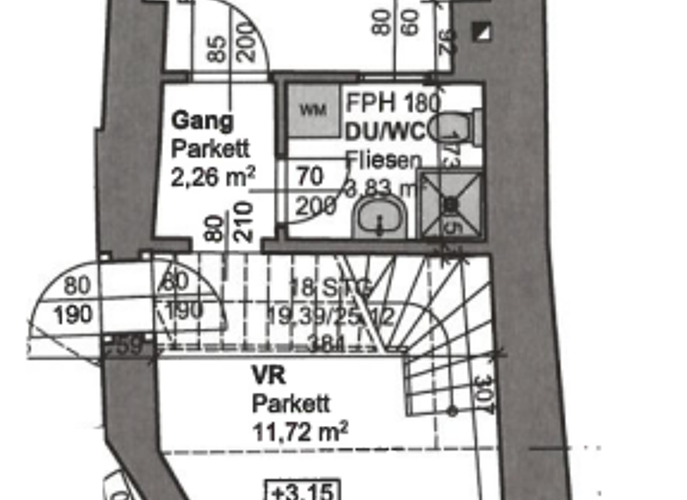 Wohnung zur Miete 1.269 € 5 Zimmer 186,2 m² 1. Geschoss frei ab 01.04.2026 Mautern an der Donau 3512