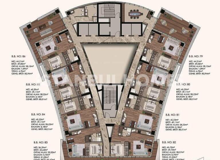 Studio zum Kauf 362.000 € 2 Zimmer 81 m² EG Istanbul 34760