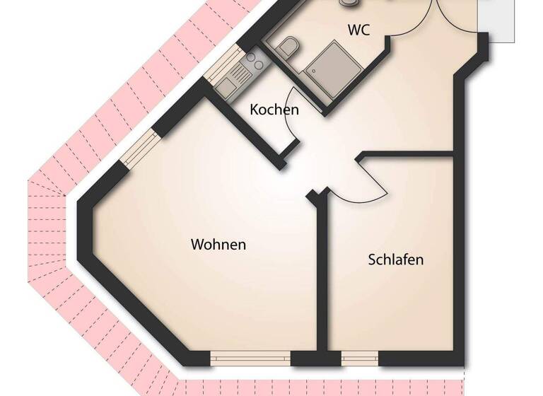 Wohnung zur Miete 822 € 2 Zimmer 54,8 m² 3. Geschoss Friedrich-Ebert-Str. 57 Uelzen Unna 59423
