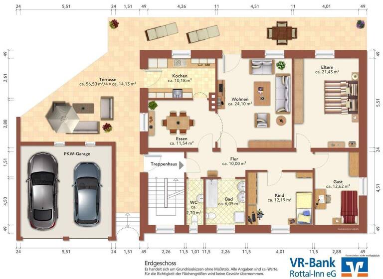 Mehrfamilienhaus zum Kauf 448.000 € 11 Zimmer 303 m² 1.097 m² Grundstück Wittibreut 84384