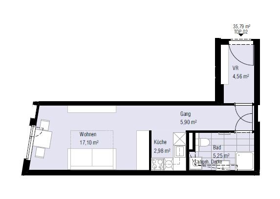 Wohnung zum Kauf 239.800 € 1 Zimmer 35,8 m²<br/>Wohnfläche Wien 1060