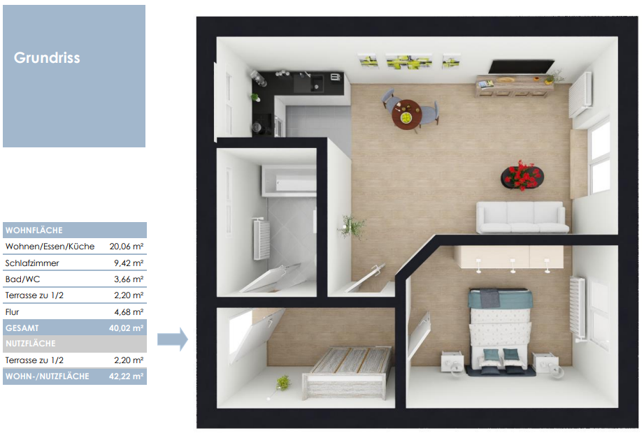 Wohnung zum Kauf 324.500 € 2 Zimmer 40 m²<br/>Wohnfläche EG<br/>Geschoss ab sofort<br/>Verfügbarkeit Pullach Pullach im Isartal 82049