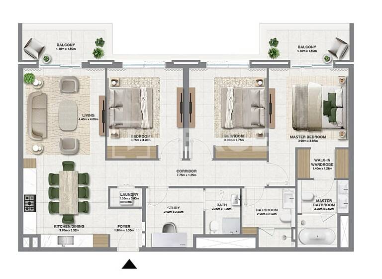 Wohnung zum Kauf 625.000 € 3 Zimmer 128 m² EG Dubai