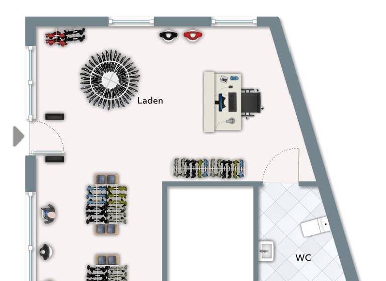 Bürofläche zur Miete 900 € 1,5 Zimmer 62 m² Bürofläche teilbar ab 62 m² Balingen 72336
