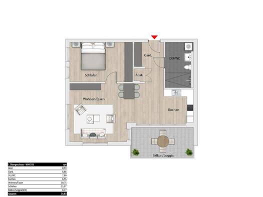 Studio zum Kauf - Neubau provisionsfrei 410.000 € 2 Zimmer 74,8 m² 1. Geschoss frei ab 01.03.2027 Siegelsbach 74936