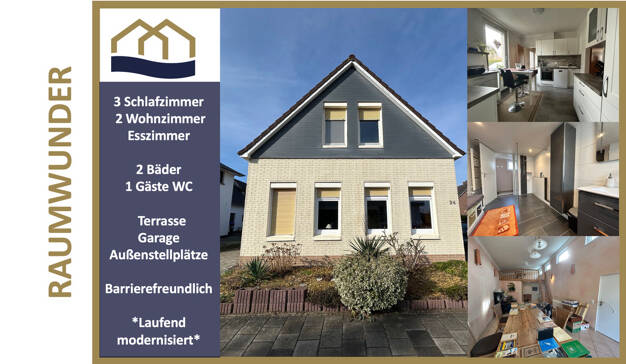 Einfamilienhaus zum Kauf 269.000 € 6 Zimmer 160 m² 528 m² Grundstück Langendamm Varel 26316