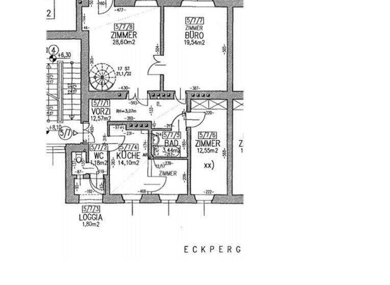 Maisonette zur Miete 1.544 € 4 Zimmer 147 m² 3. Geschoss Eckpergasse 40 Wien 1180