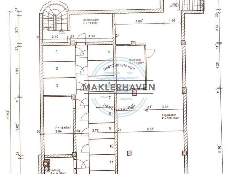 Haus zum Kauf 1.450.000 € 28 Zimmer 786 m² 966 m² Grundstück Innenstadt Wilhelmshaven 26382
