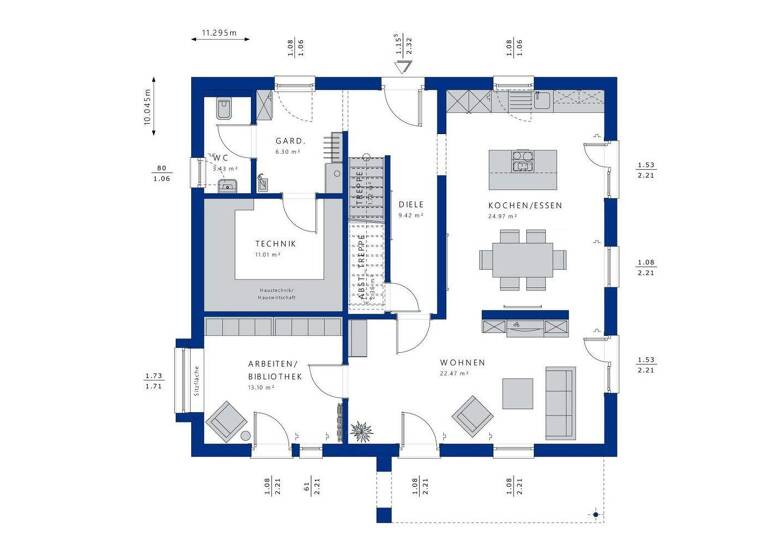 Einfamilienhaus zum Kauf - Erstbezug provisionsfrei 548.951 € 4,5 Zimmer 153,6 m² 589 m² Grundstück Innenstadt Aschaffenburg 63739