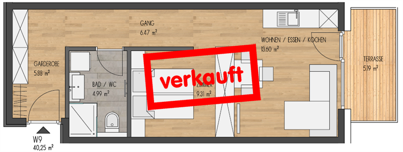 Wohnung zum Kauf 2 Zimmer 40,3 m²<br/>Wohnfläche Birgitz 6092