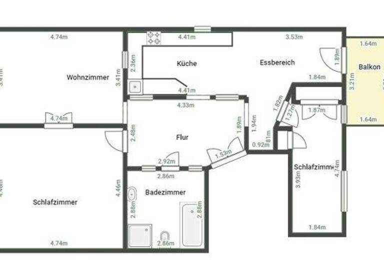 Wohnung zur Miete 960 € 3 Zimmer 80 m² frei ab 01.07.2026 Frankenstraße 50 Altstadt Stralsund 18439